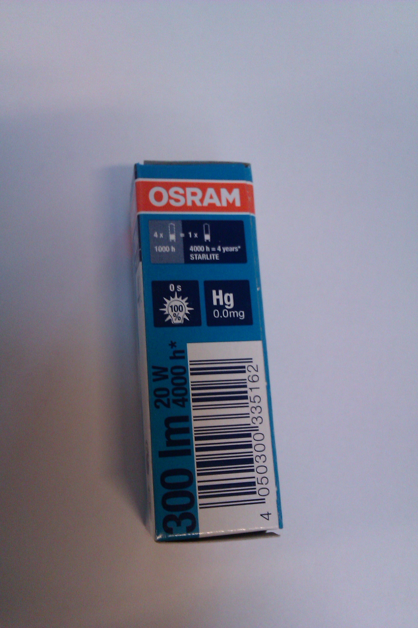 Valonlähteen halogeeninasta 20W (G4)